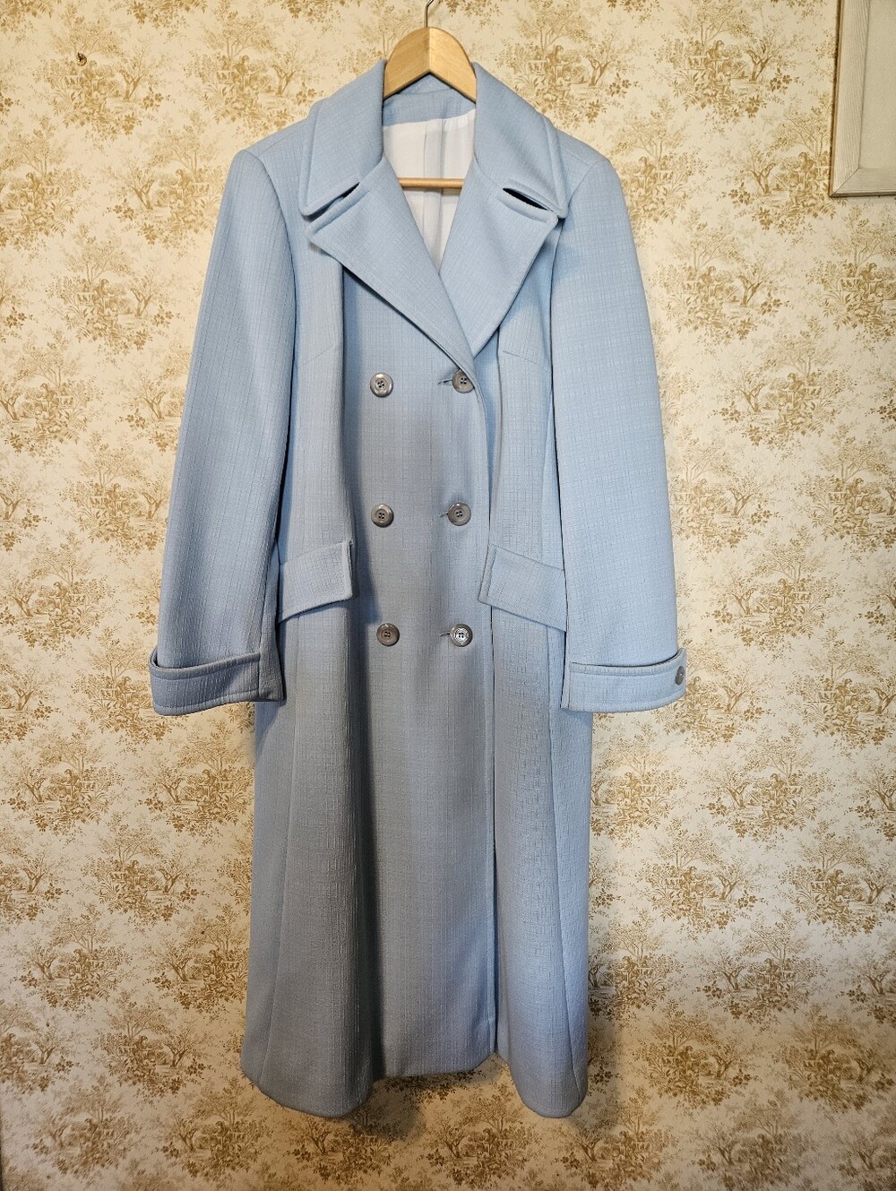 Vintage ILGWU Mid-century Light Blue Coat